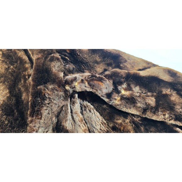 Vintage E.A. Beaudoin Furs Womens Coat Real Fur Mid Length Sheared Cuffs Brown M - Picture 11 of 15